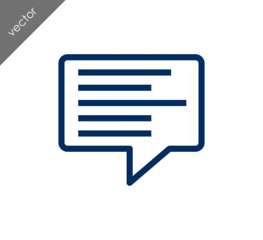 Konuşma kabarcıklar düz simgesini 