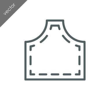 Önlük çizgi simgesi