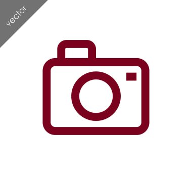 Kamera simgesi düz işareti