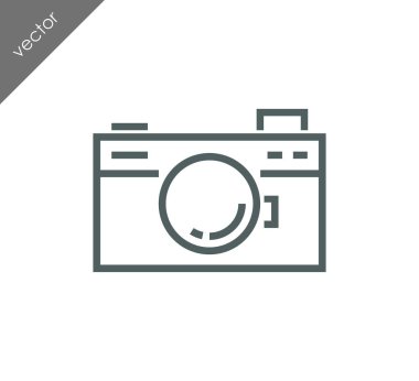 Kamera simgesi düz işareti