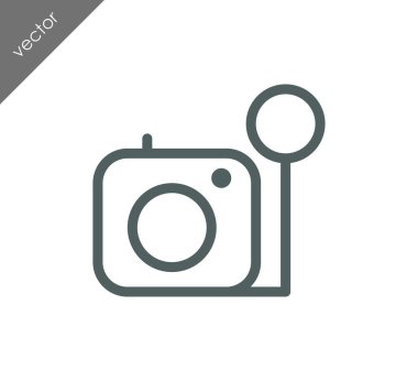 Kamera simgesi düz işareti