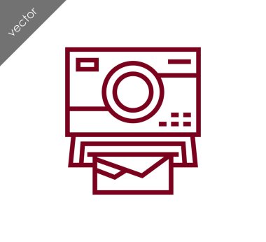 Kamera simgesi düz işareti