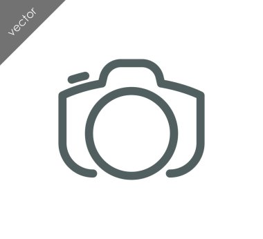 Kamera simgesi düz işareti