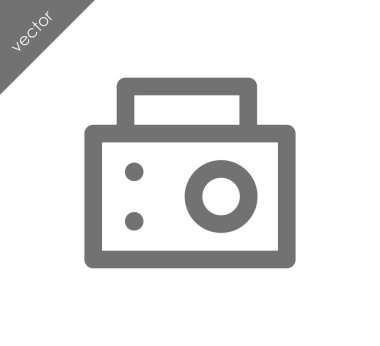 Kamera simgesi düz işareti