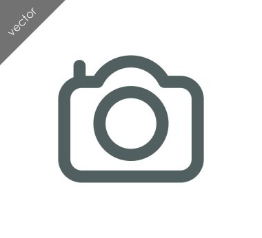 Kamera simgesi düz işareti