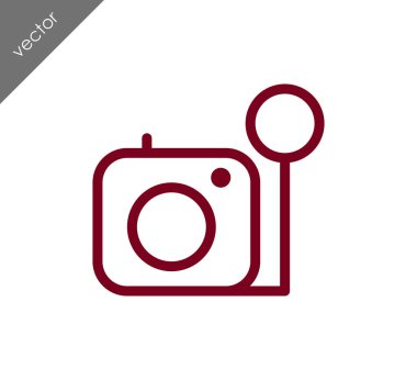 Kamera simgesi düz işareti