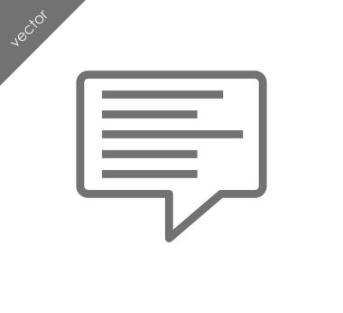 Konuşma kabarcıklar düz simgesini 