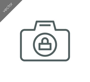 Kamera simgesi düz işareti