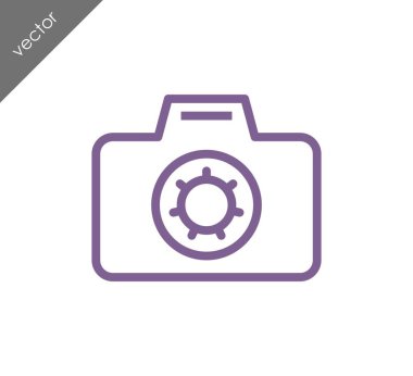 Kamera simgesi düz işareti