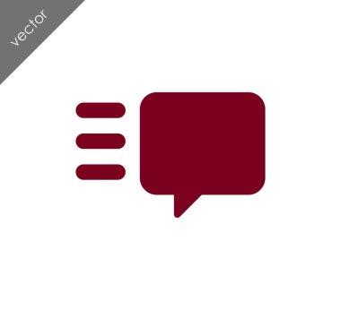 Konuşma kabarcıklar düz simgesini 