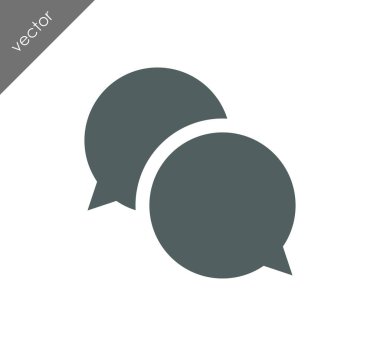 Görüşme düz simgesi