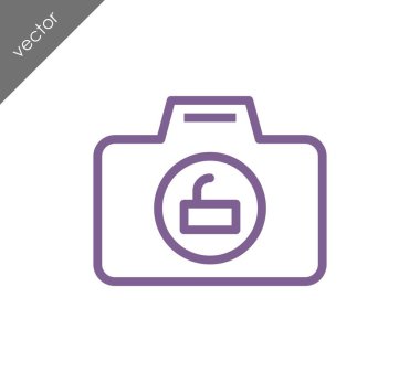 Kamera simgesi düz işareti