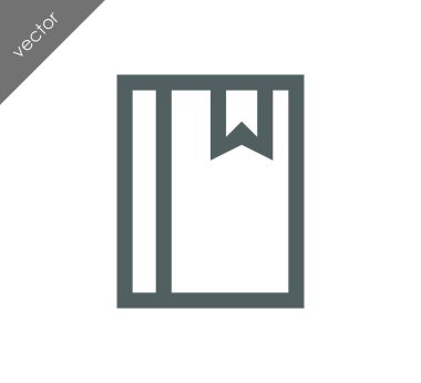Kitap Düz Simgesi