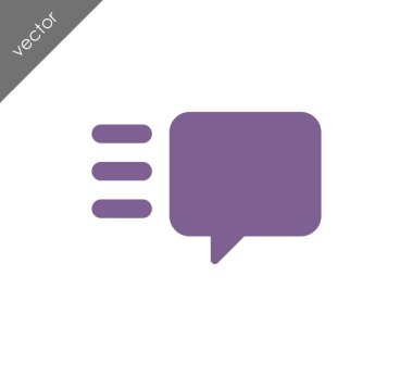 Konuşma kabarcıklar düz simgesini 