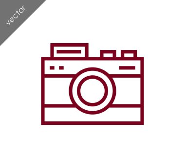 Kamera simgesi düz işareti