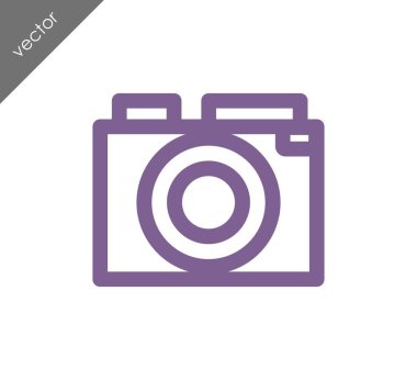 Kamera simgesi düz işareti