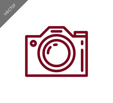 Kamera simgesi düz işareti