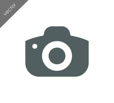 Kamera simgesi düz işareti