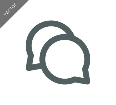 Görüşme düz simgesi