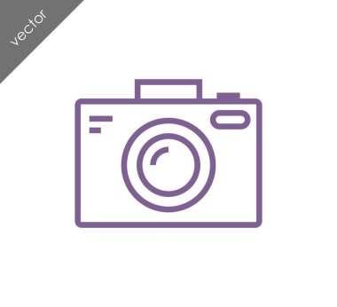 Kamera simgesi düz işareti