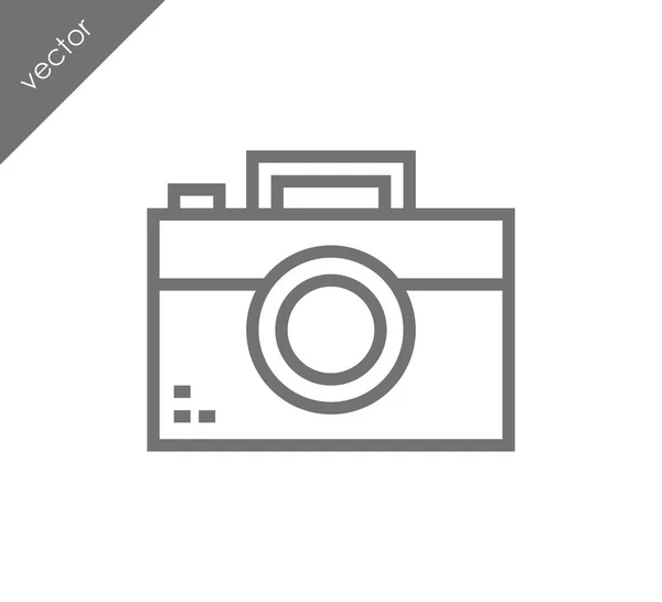 Płaski ikona aparatu fotograficznego — стоковий вектор
