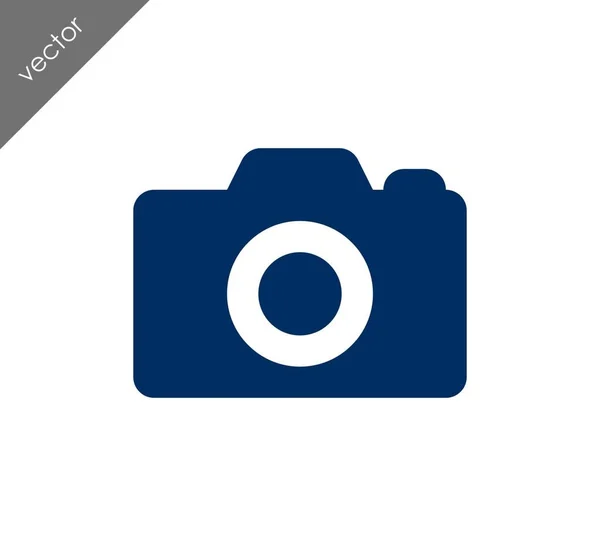 Camera icon flat sign — Stock Vector