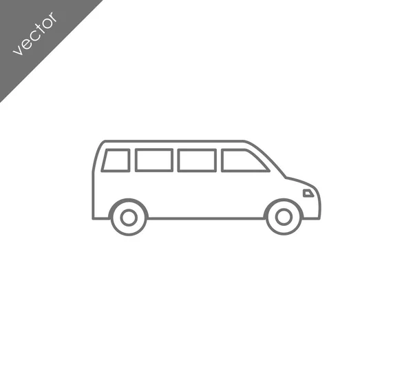 Icono del autobús de pasajeros — Vector de stock