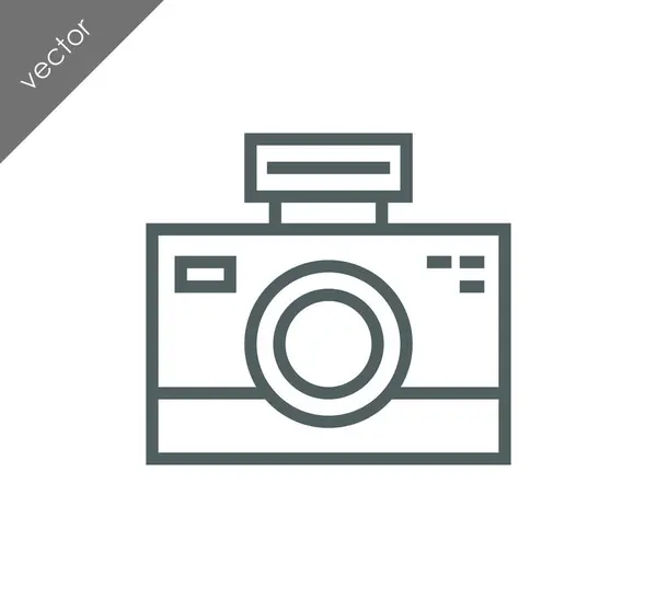 Kamera ikon lapos jele — Stock Vector