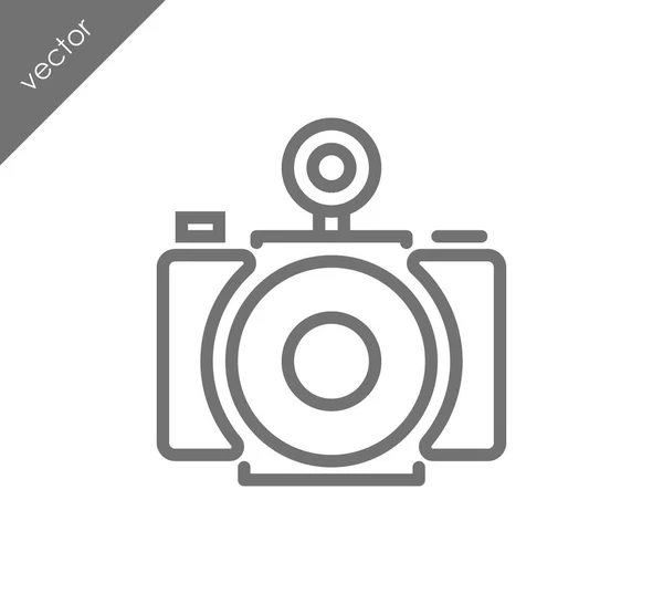 Ikona kamery płaskie znak — Wektor stockowy