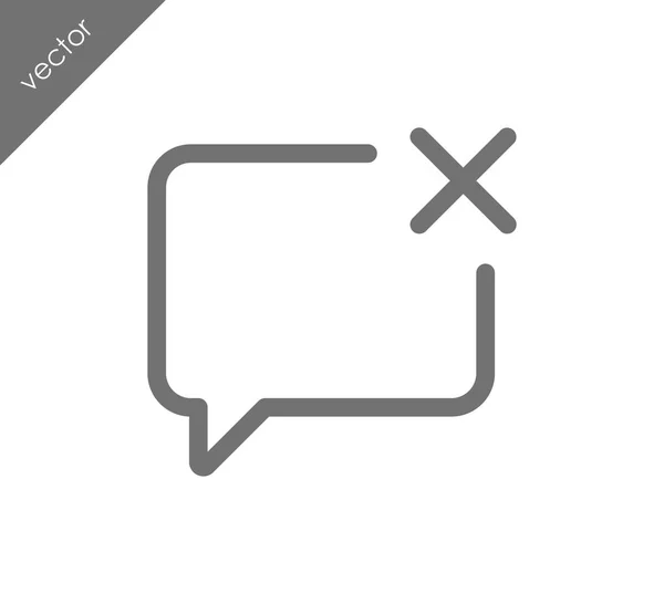 Chat-pictogram verwijderen — Stockvector