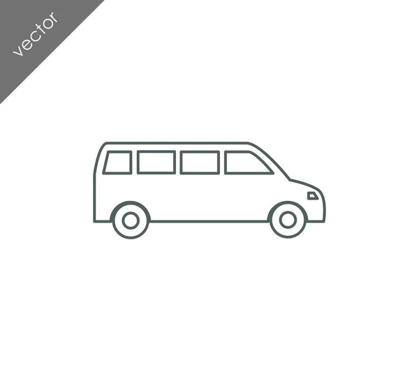 Icono del autobús de pasajeros — Vector de stock