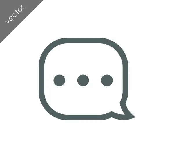 Meer te zeggen chat-pictogram — Stockvector