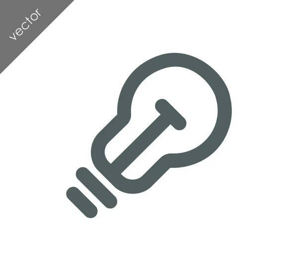 Plochý ikona žárovky — Stockový vektor