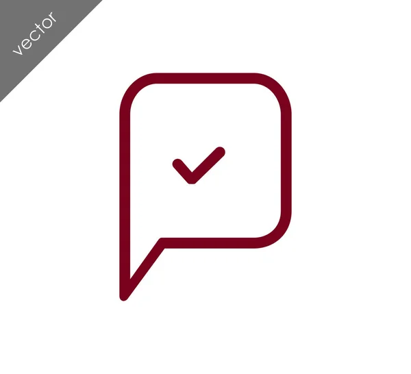 Bevestigde chat-pictogram — Stockvector