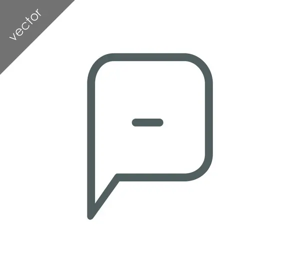 Chat-pictogram verwijderen — Stockvector
