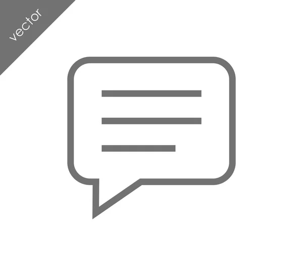 Szöveg szövegbuborék-ikon — Stock Vector