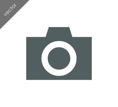 Kamera simgesi düz işareti