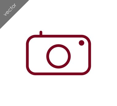 Kamera simgesi düz işareti