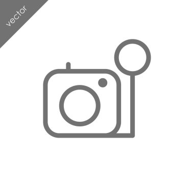 Kamera simgesi düz işareti