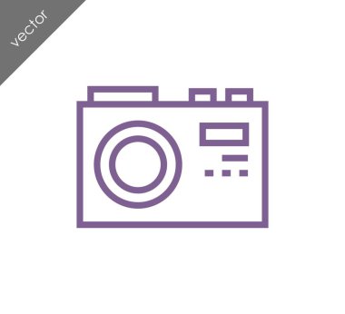 Kamera simgesi düz işareti