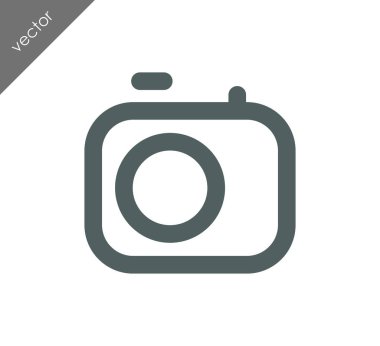 Kamera simgesi düz işareti