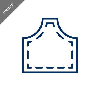 Önlük çizgi simgesi