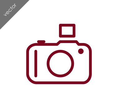 Kamera simgesi düz işareti