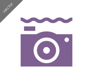 Kamera simgesi düz işareti