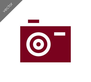 Kamera simgesi düz işareti