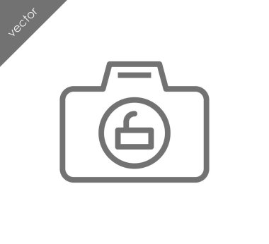 Kamera simgesi düz işareti