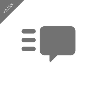 Konuşma kabarcıklar düz simgesini 