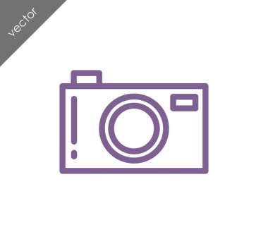 Kamera simgesi düz işareti