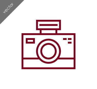 Kamera simgesi düz işareti