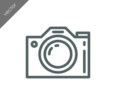 Kamera simgesi düz işareti